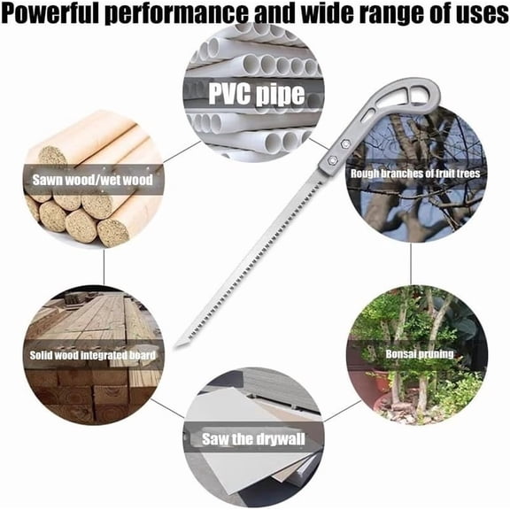 Outdoor Portable Hand Saw,9 Inch Household Garden Small Hand Saw,Rugged Triple Razor Tooth Steel Mini Hand Saw with 3 Rugged Blade for Camping,Pruning,Backpacking,Outdoors