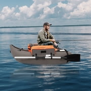 Outdoor Portable Inflatable Fishing Boat with Adjustable Backrest - Lightweight, High Load Capacity, Ideal for Lakes & Rivers