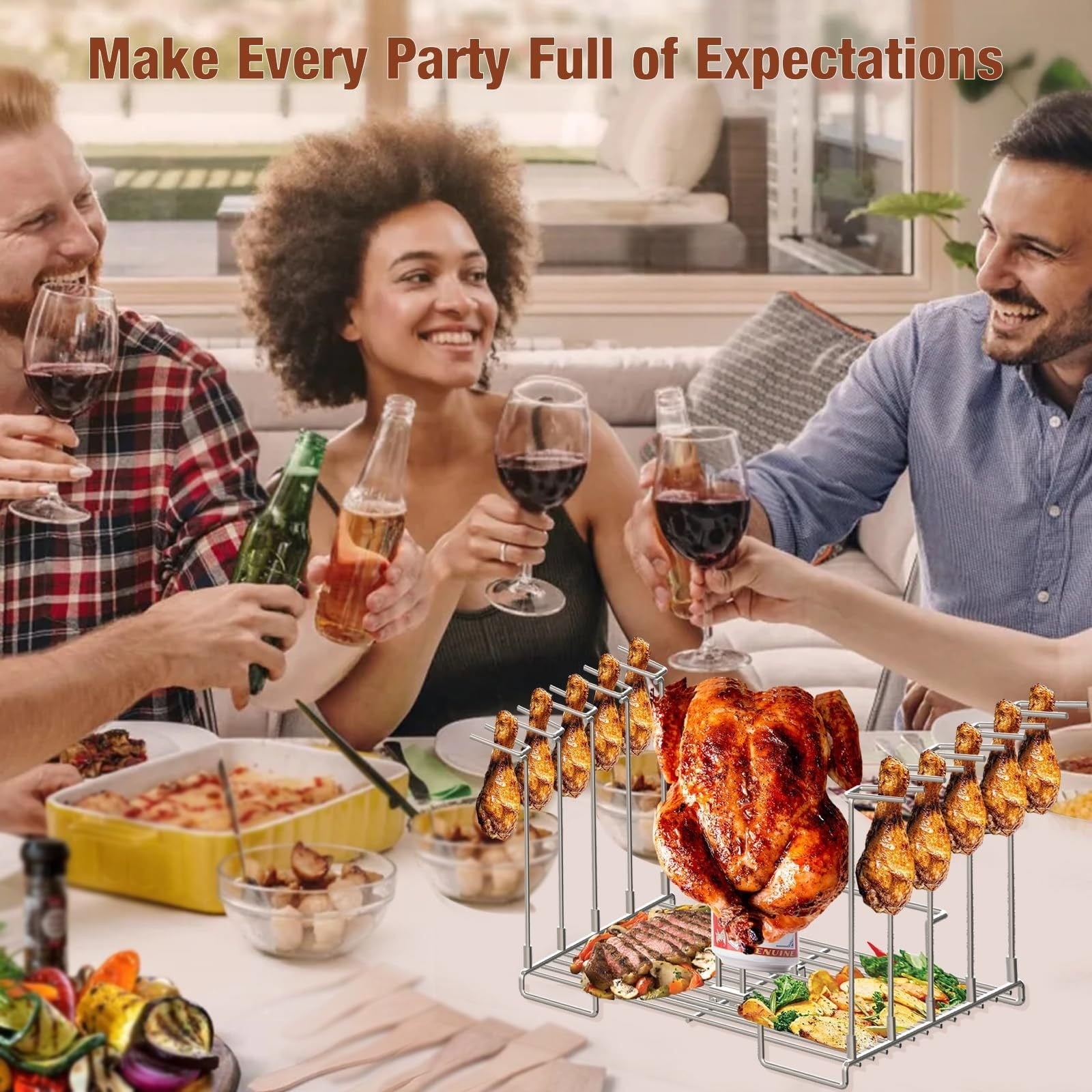 Outdoor Portable Multifunctional Chicken Grill Chicken Leg Grill