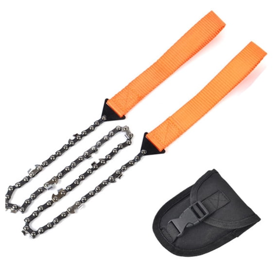Outdoor Portable Pocket Hand Zipper Saw 11/33 Teeth 24 Inch Camping Survival Chainsaw Garden Logging Wire Saw Tool