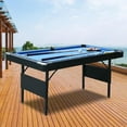 thumbnail image 1 of Outdoor Portable Pool Table for Adults Kids Family, Segmart Folding Billiards Table with Cues, Ball, Rack, Chalk,  Foldable Pool Table for Recreation Game Rooms, Space-Saving Entertainment, 1 of 11