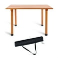 thumbnail image 1 of Outdoor Portable Roll-Up Folding Wood Patio Table with Carry Bag, 1 of 3