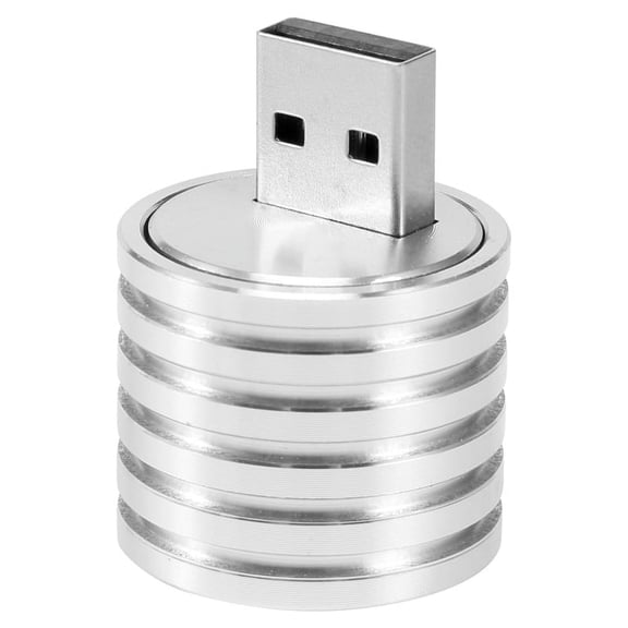 Outdoor Portable Silver Aluminum 3W USB LED Spotlight Flashlight