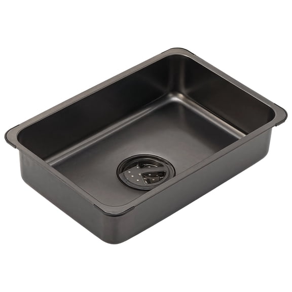 Outdoor Portable Sink, Large Stainless Steel Basin for Camping, Compact Camp Kitchen Unit with Silicone Drain Plug, Lightweight