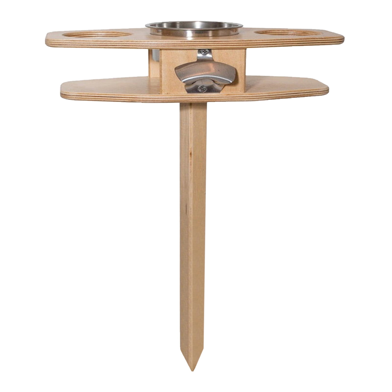 Outdoor Portable Solid Wood Glass Holder, Outdoor Detachable Table