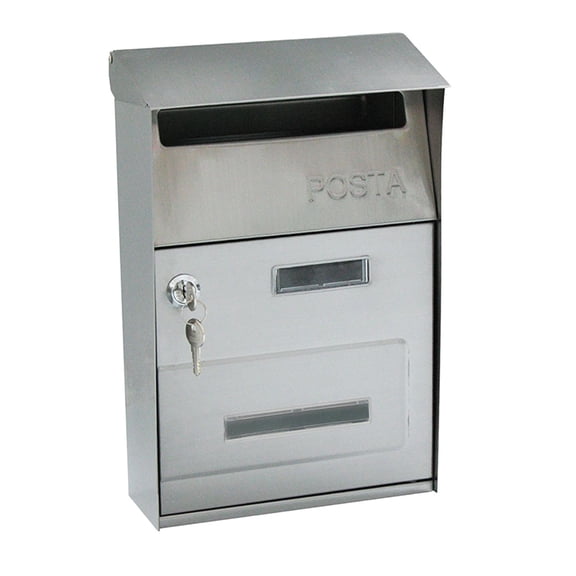 Outdoor Post Box Vintage Mail Box, Traditional Newspaper Letter Box Post Box with key of lock Wall Mounted Post Box to Keep Your and