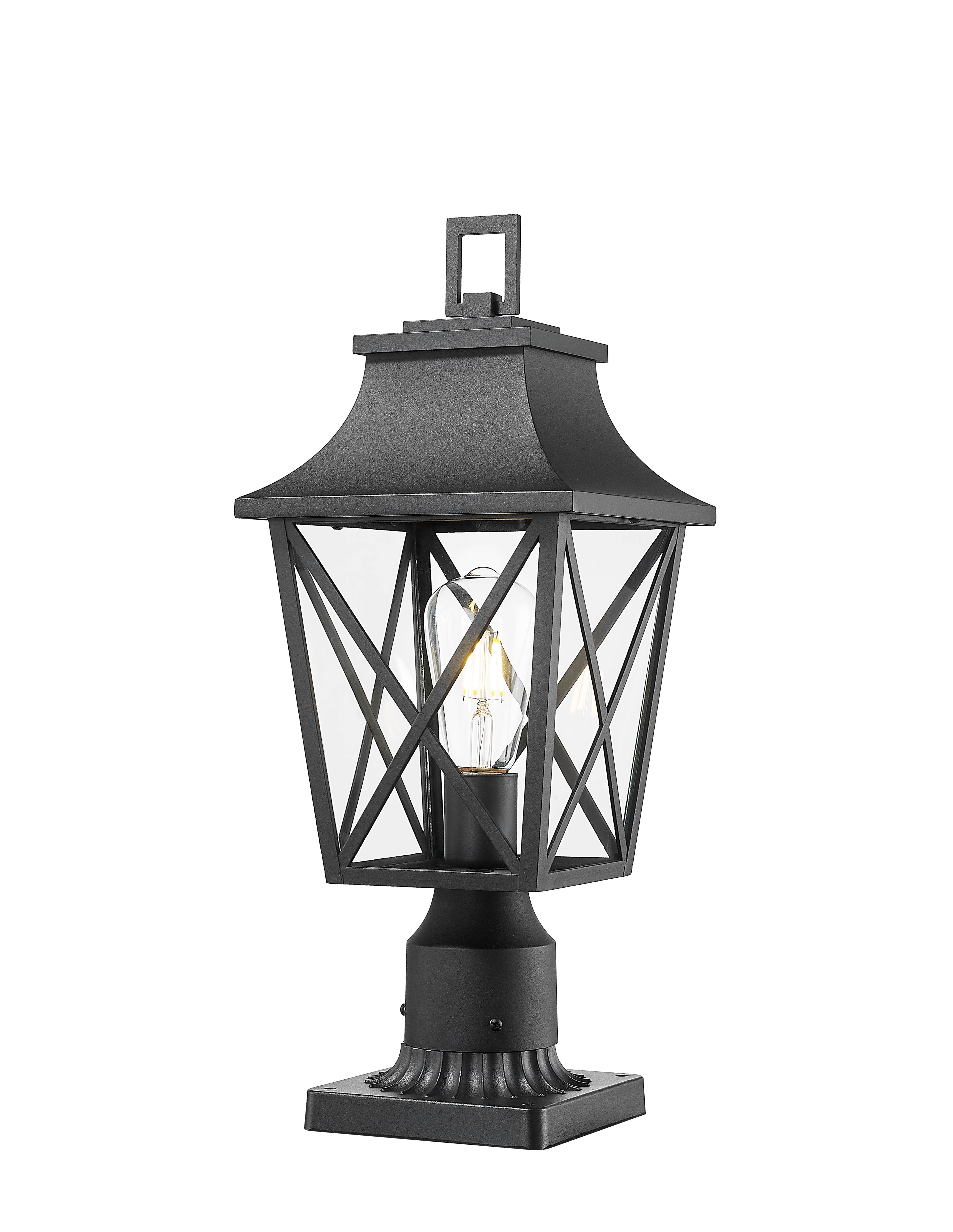 Hardwired Outdoor Post Lights – 8.8” Square Column Lights, IP54 Waterproof, 3000K Warm White