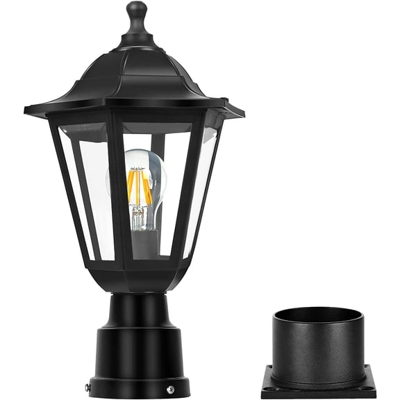 Outdoor Post Light, Exterior Lamp Post Light Fixture Pier Mount Base