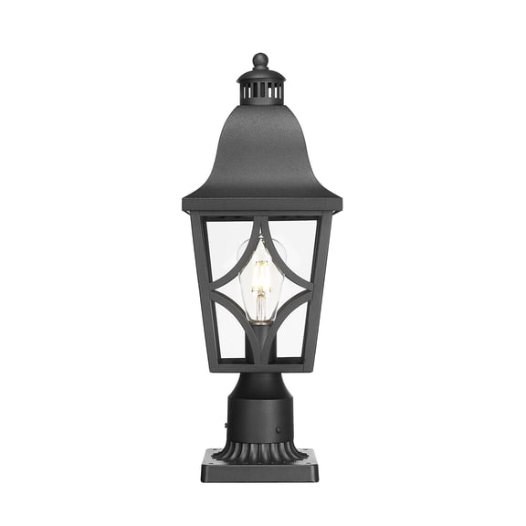 Outdoor Post Lights Lamp Post Light Fixture, Waterproof Aluminum Housing with Glass, Fence Post Deck Lighting for Garden, Patio, Pathway (1 pack)