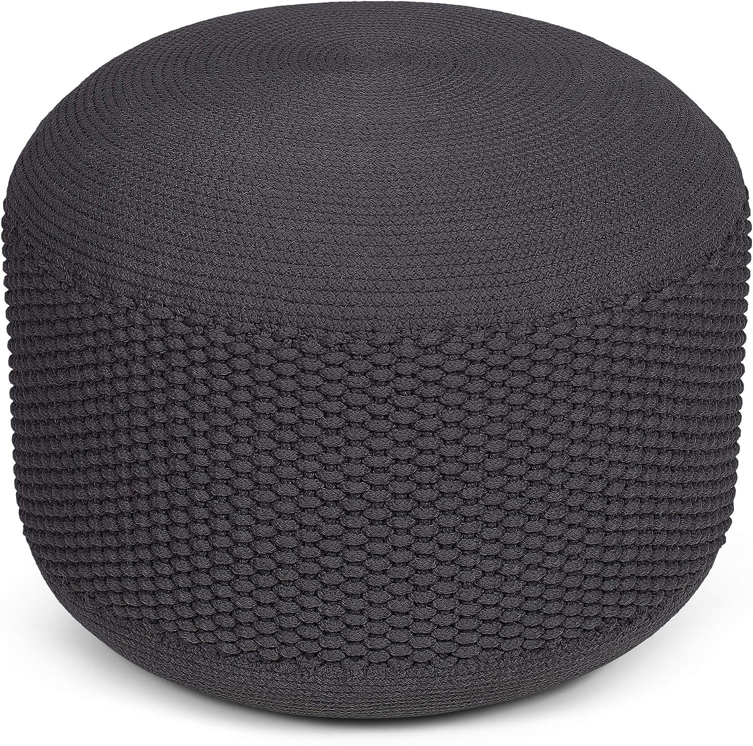 Outdoor Pouf Ottoman - Grey - Woven Indoor Or Backyard Patio Use ...