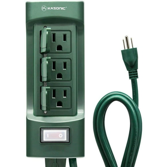 Outdoor Power Stake, ANKO 6-Outlet Double Sided with Weatherproof Safety Flip(1 PACK)