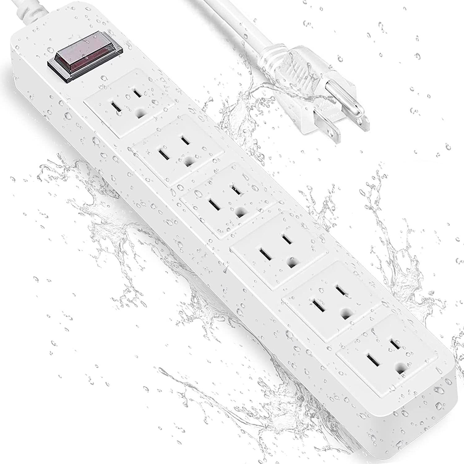 Outdoor Power Strip Weatherproof, Waterproof Surge Protector with 6ft