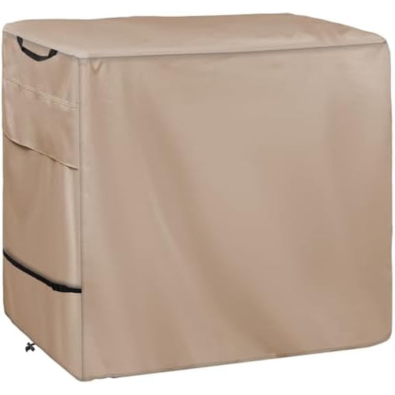 Outdoor Prep Table Cover - Heavy Duty Waterproof Cover for Outdoor Small Portable Table, Compatible with 36 inch Outdoor Utility Cart and Storage Cabinet,Khaki