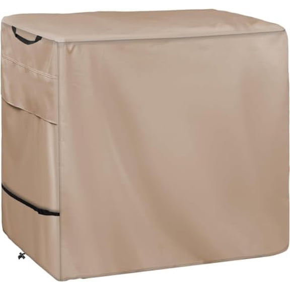 Outdoor Prep Table Cover - Heavy Duty Waterproof Cover for Outdoor Stainless Steel Table,Khaki Khaki,48"x 30"x 35"
