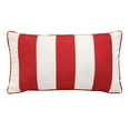thumbnail image 1 of Outdoor Decor by Commonwealth Outdoor Printed Stripe Lumbar Pillow 14 x 26 in Red, 1 of 4