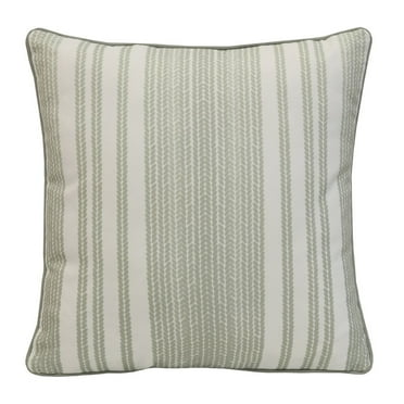 Outdoor Decor by Commonwealth Outdoor Printed Stripe Pillow 18 x 18 Sage