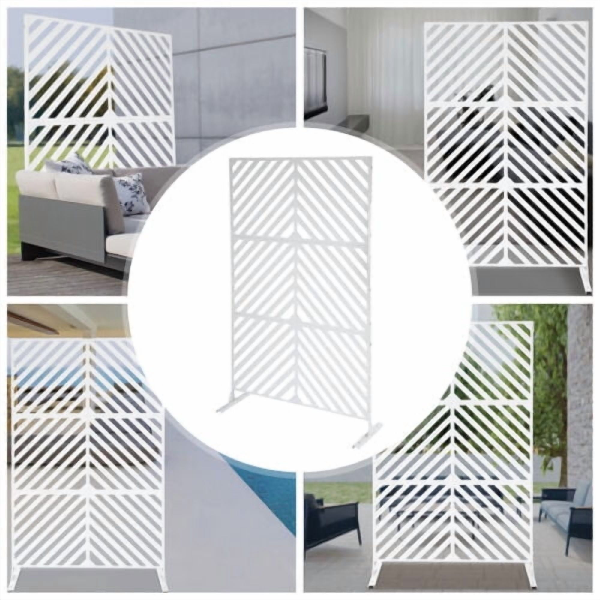 Outdoor Privacy Screen Decorative Panel Planter Wall Metal Fence ...