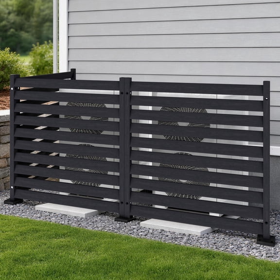 HDPE Outdoor Privacy Panels, 38"W x 42"H (3 Panels) Use As Air Conditioner Fence, Trash Can Enclosure, Pool Equipment Enclosure