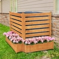 thumbnail image 1 of Air Conditioner Privacy Fence Screen Outdoor Garbage Can Enclosures with Planter Box, All-Wood 36"W X45"H Trash Can Fence Enclosure, Pool Equipment Privacy Screen Vinyl Panels, 1 of 7