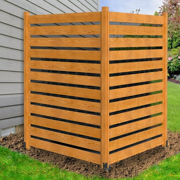 Outdoor Privacy Screen Privacy Fence Panels for Outside, 2 Panels 38"W X 60"H Wood Decorative Fence,Pool Equipment Enclosure, Patio Garden Fence Perfect to Enclose Trash Cans and Air Conditioner