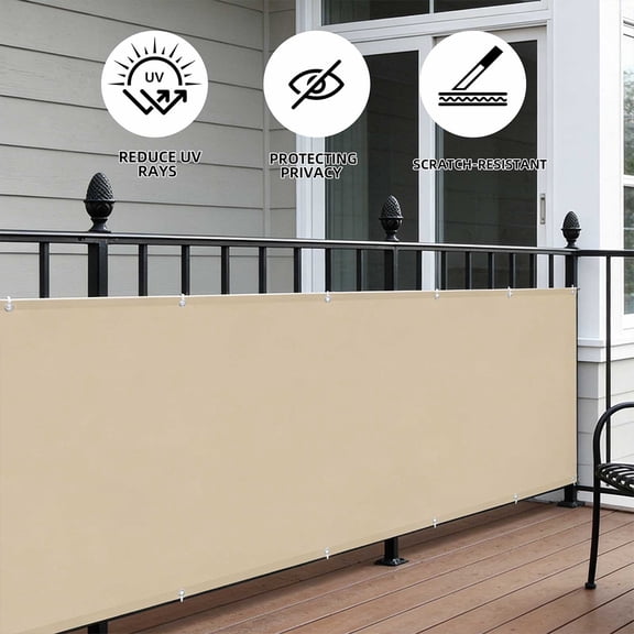 Outdoor Privacy Screen, Waterproof Sunshade Net for Fence, Patio & Garden Divider Cover with Grommets, Polyester, 300x70cm, 1-Pack