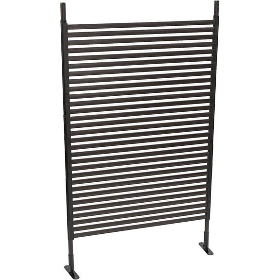 Outdoor Privacy Screens, 43.3" W x 70.9" H Decorative Privacy Fence Panels with Stand for Outside Patio Freestanding Divider for Balcony Backyard Garden - Dark Brown