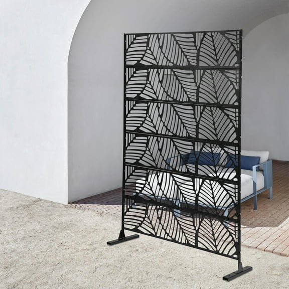 Outdoor Privacy Screens and Panels for Patio Metal Privacy Fence Screen with Freestanding for Balcony Deck Garden Backyard Swimming Pool Decorative Room Divider