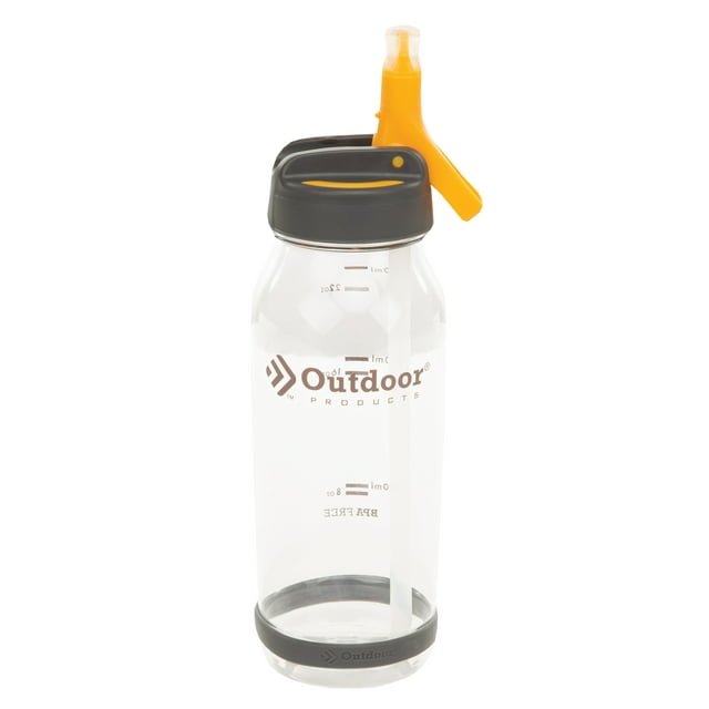 Outdoor Products 0.75 Ltr Tritan Flip Top Water Bottle, Clear, 25 fl oz