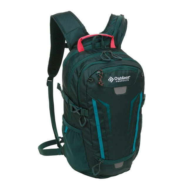 Outdoor Products 17 Ltr Deluxe Hydration Pack, with 2-Liter Reservoir, Green, Unisex, Lightweight