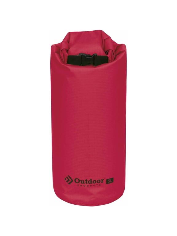 5 L Go Dry Camping Bag - Ultra Lightweight, Super Compact, Red, 0.09 lb