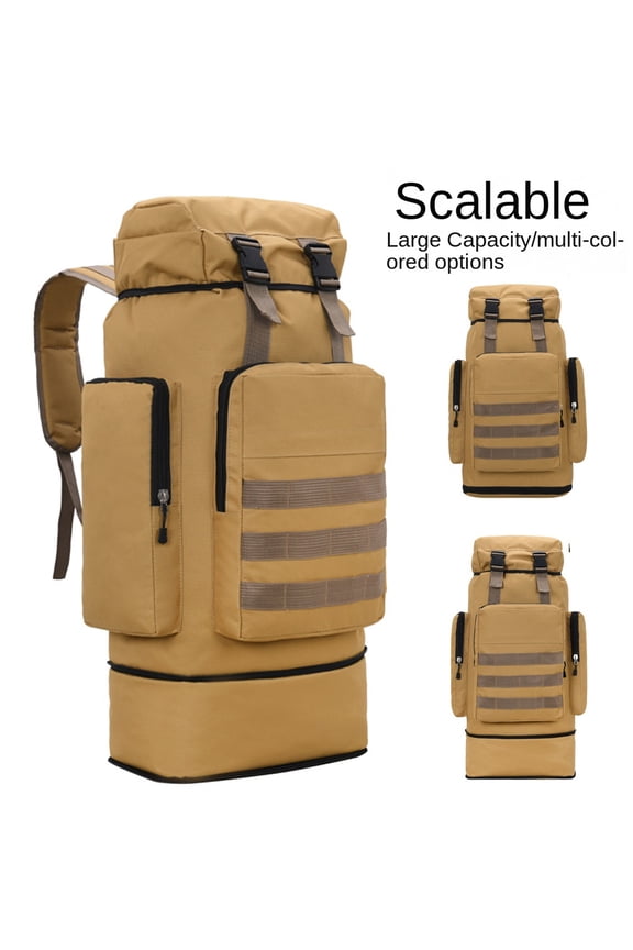 Outdoor Products 70L Capacity Expansion High Capacity Oxford Cloth Travel Backpack Men's and Women's Backpack Camo Luggage Backpack