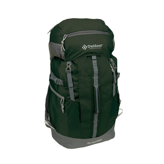 Outdoor Products Arrowhead 47 L Hiking Backpack, Rucksack, Unisex, Green, Adult, Teen, Polyester