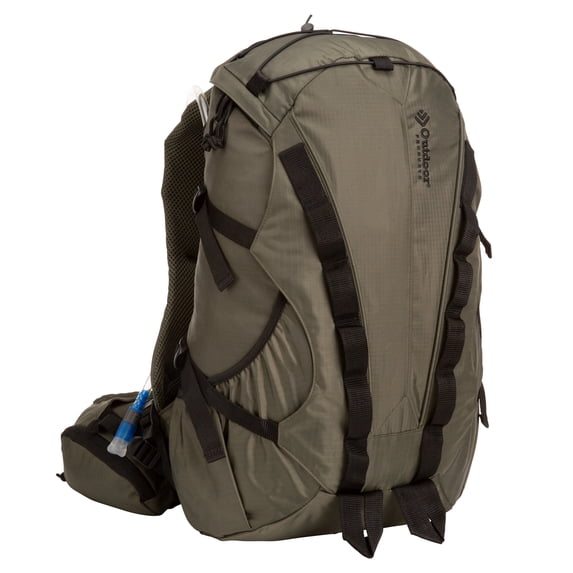 Outdoor Products Big Sur 28 L Hydration Backpack, with 1 3-Liter Reservoir, Internal Frame, Green, Hiking