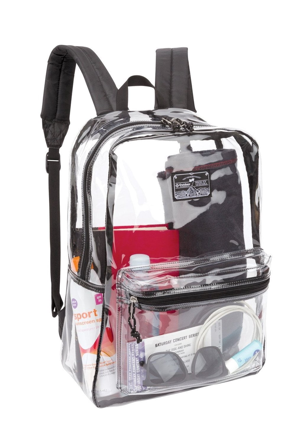 Outdoor Products Clear Pass Daypack (Pink Peacock) (Black 