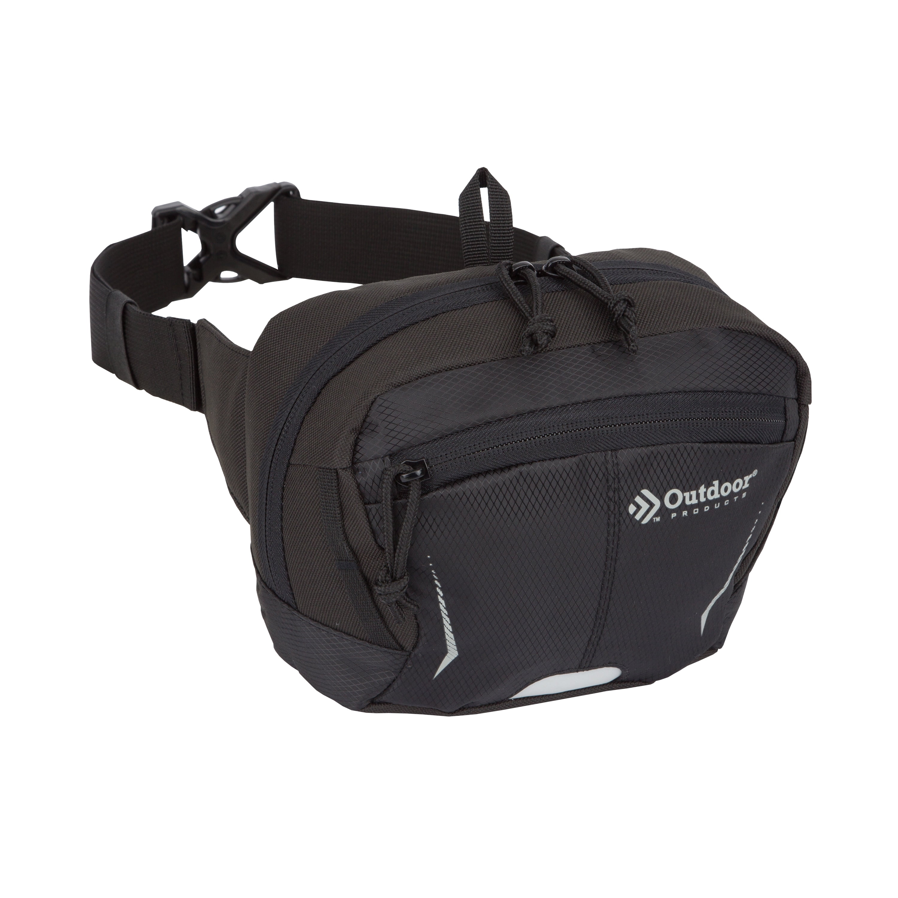 Outdoor Products Essential 2 L on Waist Pack Fanny pack, Black, Unisex, Polyester Zipper