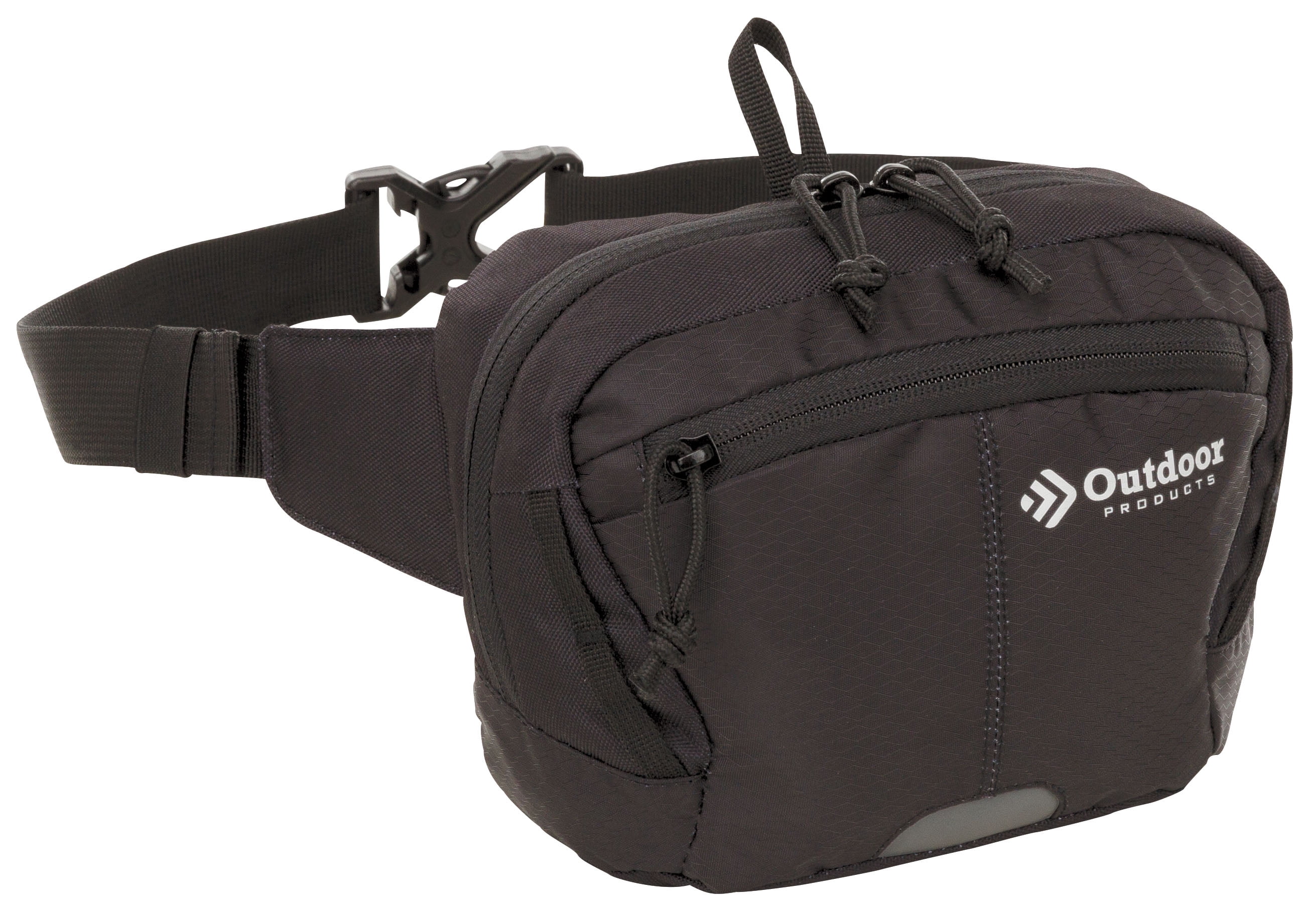 Outdoor Products Unisex Adjustable Polyester Fanny Pack on Waist Kit Essential 2 L, Black Solid Print