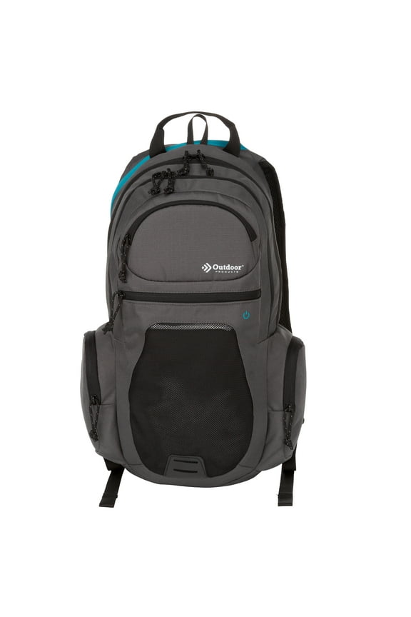 Hydra-Lit 16.5 L Hydration Backpack, 1 2-Liter Reservoir, Gray, Unisex, Adult Poly, Hiking