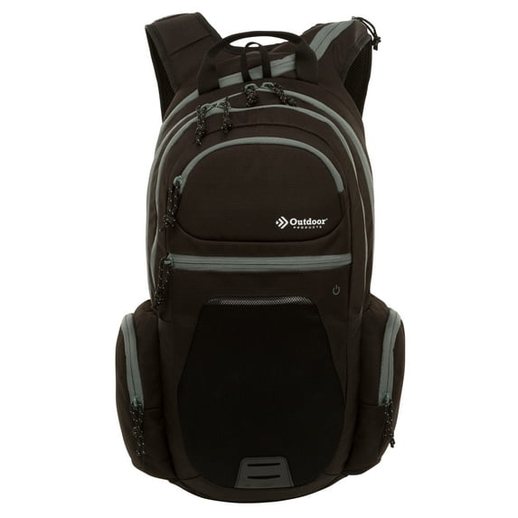 Outdoor Products Hydra-Lit 16.5 L Hydration Backpack, 2 L Bladder, Black, Unisex, Adult, 1 Polyester