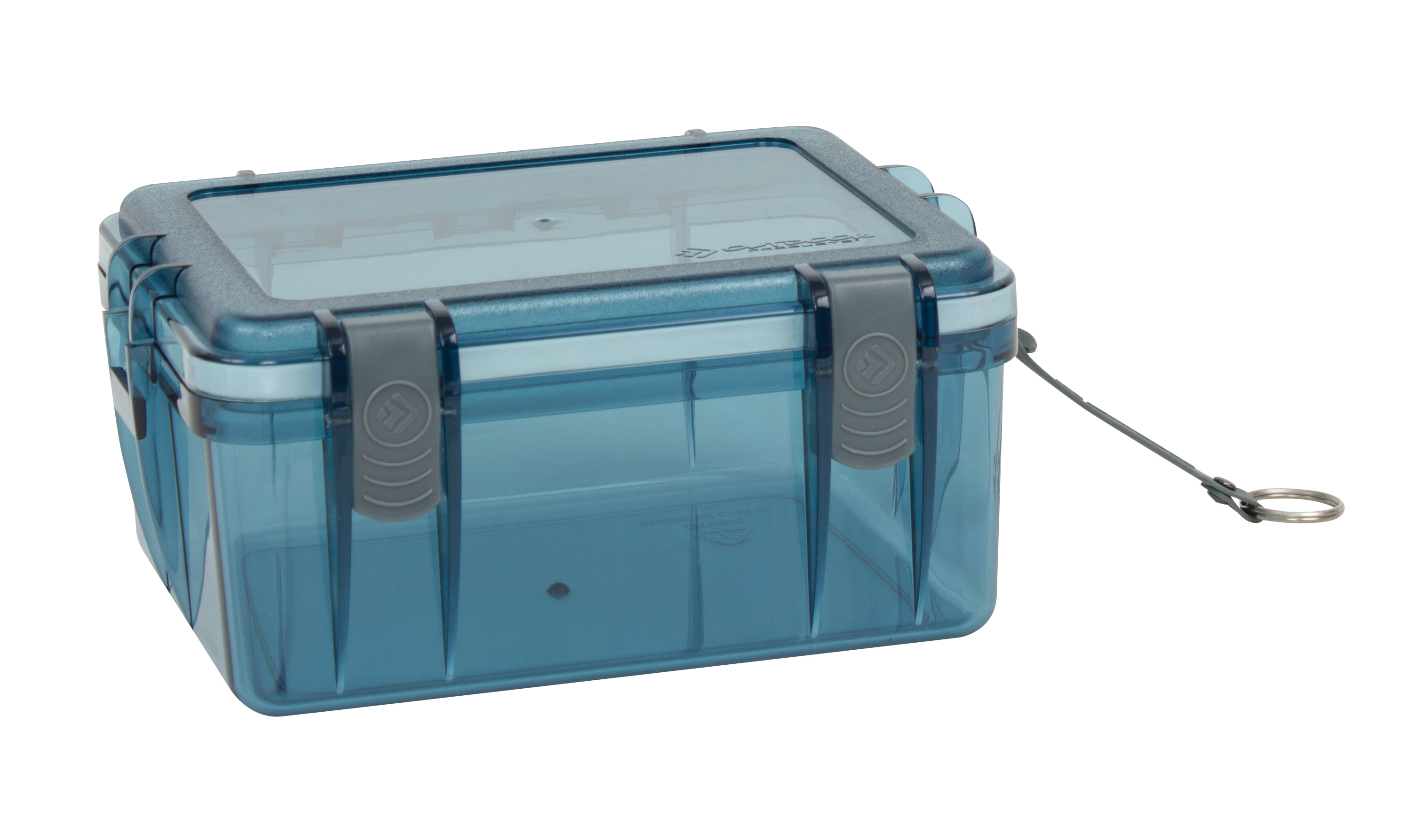Outdoor Products Large Watertight Case Dry Box, Blue, 8" x 6.75" x 3.5", Polycarbonate