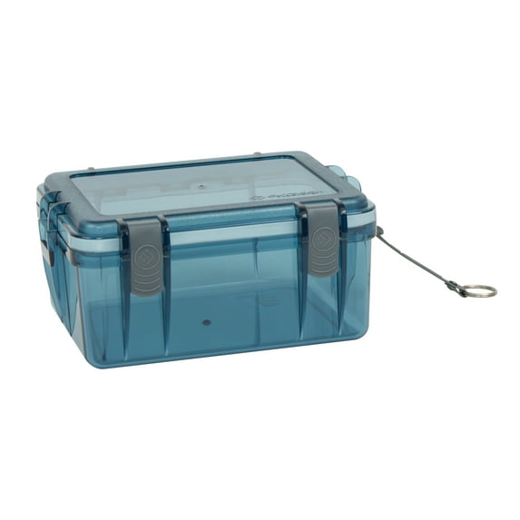 Outdoor Products Large Watertight Case Dry Box, Blue, 8" x 6.75" x 3.5", Polycarbonate