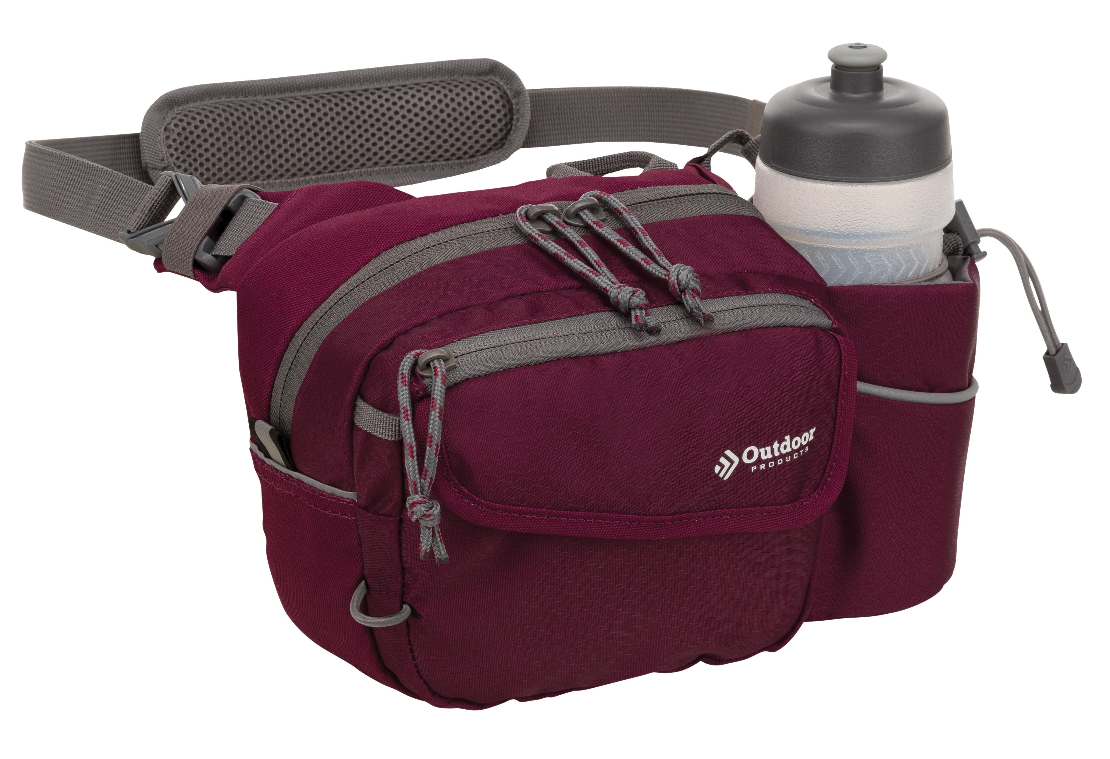 Outdoor Products Melrose 3 Ltr Waist Pack Shoulder Bag Fanny Pack, Purple, Unisex, Polyester Zipper - image 1 of 11