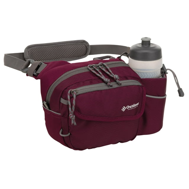 Outdoor Products Melrose 3 Ltr Waist Pack Shoulder Bag Fanny Pack, Purple, Unisex, Polyester Zipper