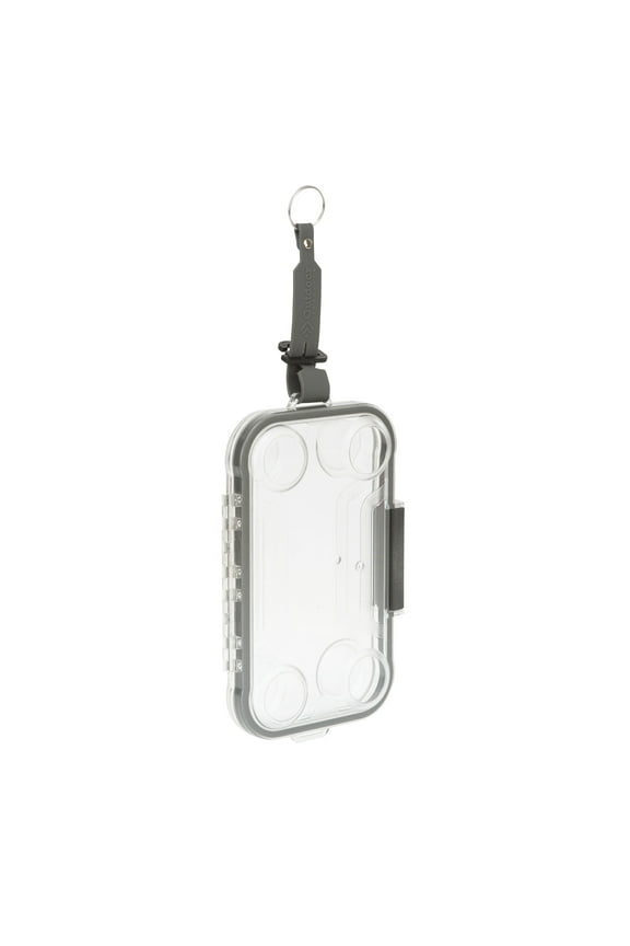 Men's Compact Polycarbonate Hook-on Rectangle Key Ring, Clear