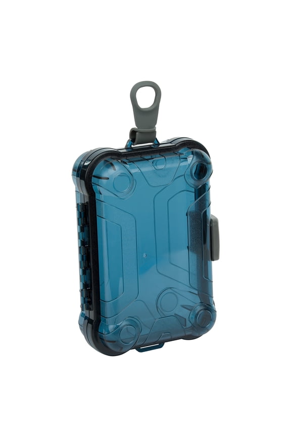 Small Watertight Dry Box, Blue Polycarbonate, Solid Print
