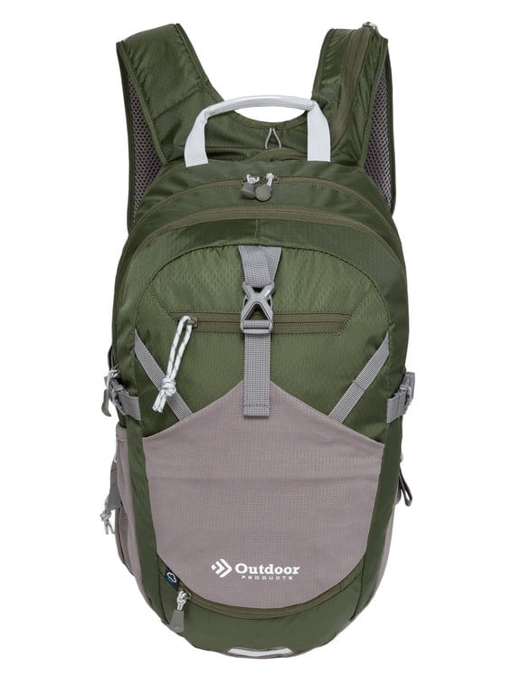 Trail Break Adjustable 18 L Backpacking Backpack, Green, with 3-Liter Hydration Reservoir, Unisex, New, Adult