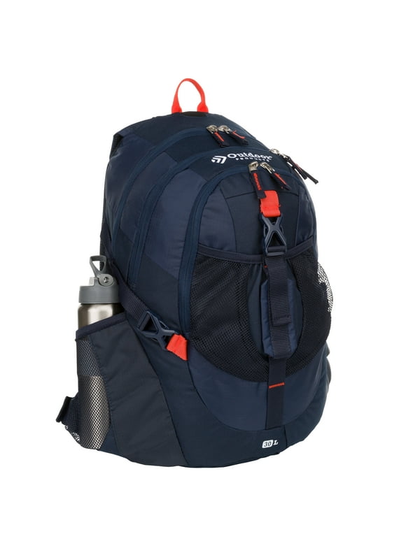 Outdoor Products Vortex 30 L Backpack with Bottle, Blue, Adult, Teen, Polyester
