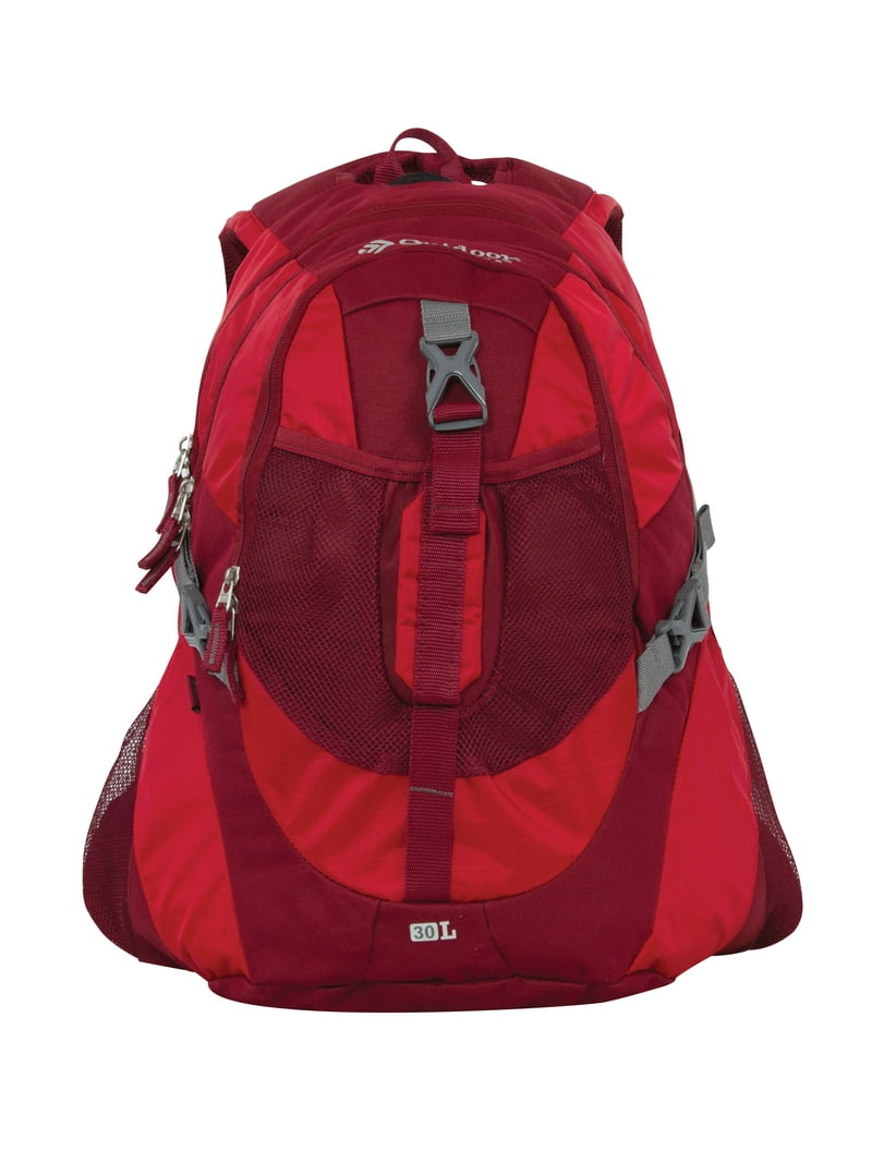 Outdoor Products Vortex 30L Lightweight Travel Backpack, Red