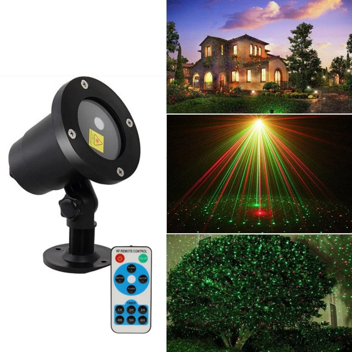 Outdoor Projector Lights Waterproof LED Red Green Moving Laser Landscape Decorative Lights for Party Home Garden Birthday New Years Gifts