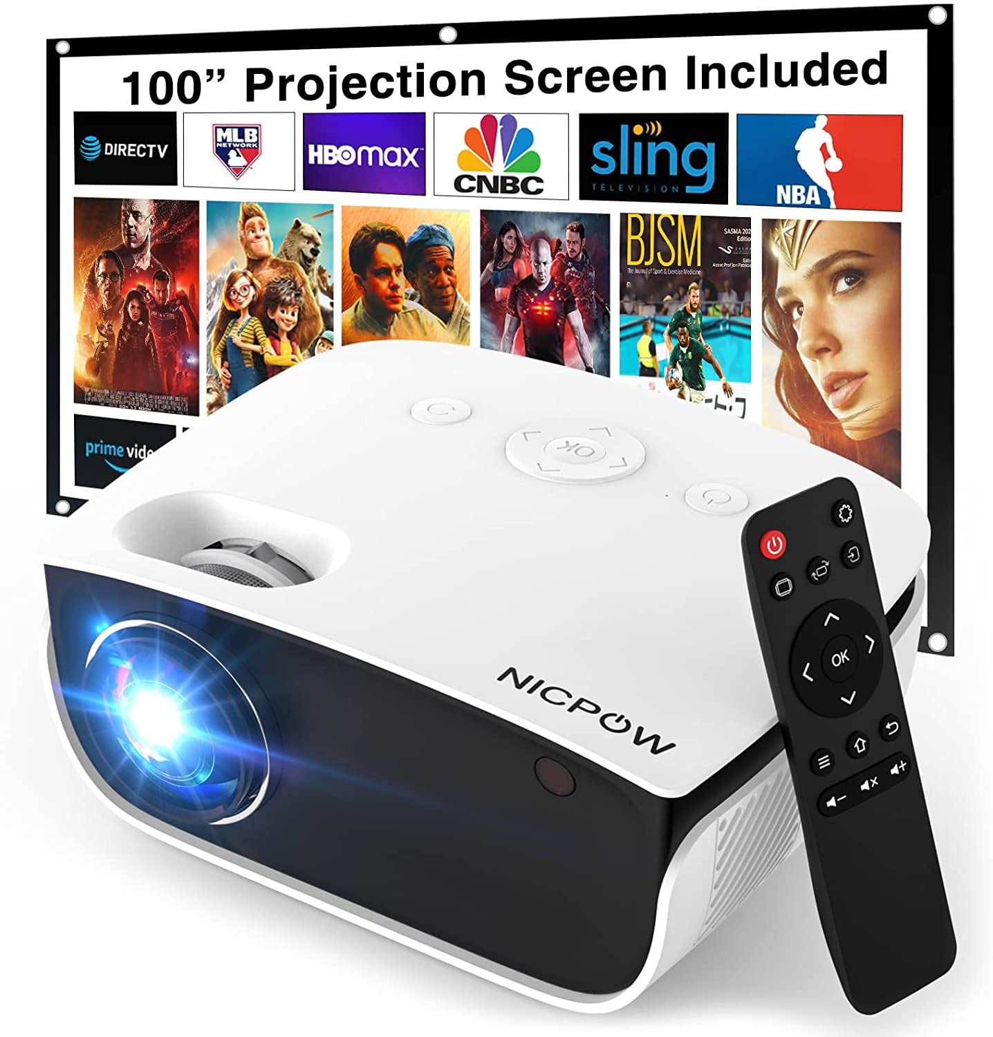Outdoor Projector, Mini Projector with 100/