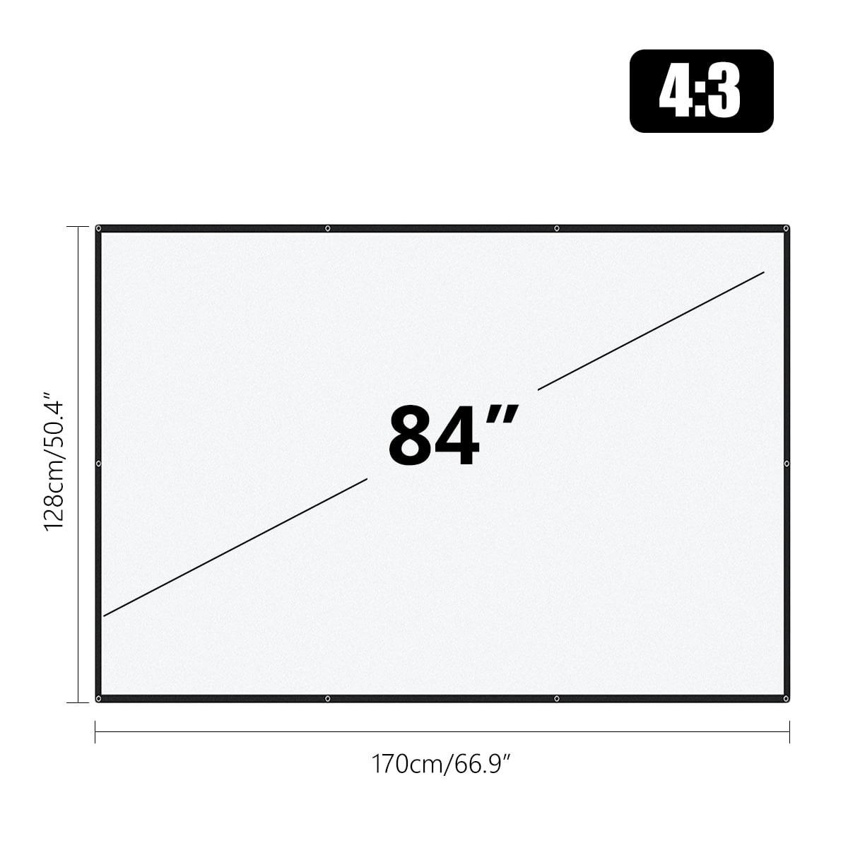Outdoor Projector Screen,Widescreen 169/43 Portable Projection Screen